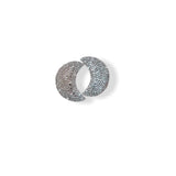 Bling rhinestone moon-shaped earrings | Gina Kim