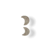 Bling rhinestone moon-shaped earrings | Gina Kim