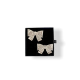 Rhinestone with Zircon ribbon earring | Gina Kim 