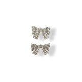 Rhinestone with Zircon ribbon earring | Gina Kim